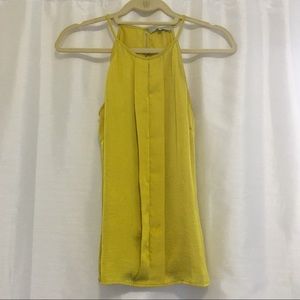 Chartreuse sleeveless blouse